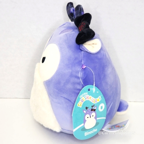 BINOCHE 🦌 FTM Blue & White Fur Belly Girly Goth Squad Original Squishmallow NWT - Picture 2 of 8